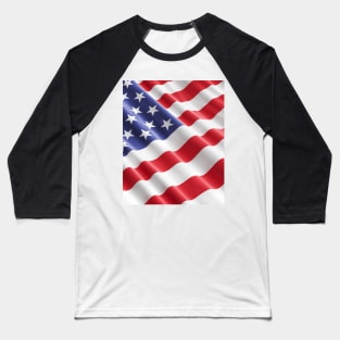 3D American Flag Baseball T-Shirt